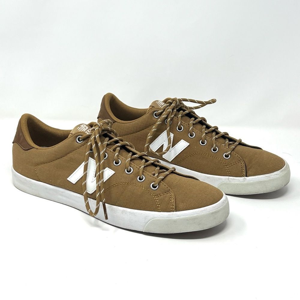 New Balance XAM210BRP Tan Canvas Low-Top Sneakers Men’s Size 10